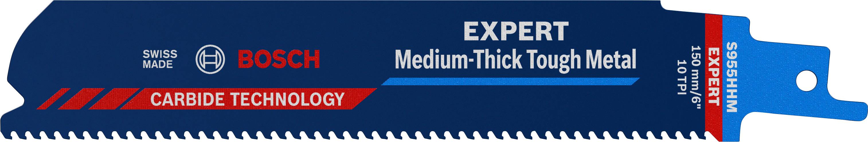 Bosch Accessories 2608900373 EXPERT « Medium-Thick Tough Metal » S 955 HHM lame de scie sabre, 1 pièce Longueur lame de scie 150