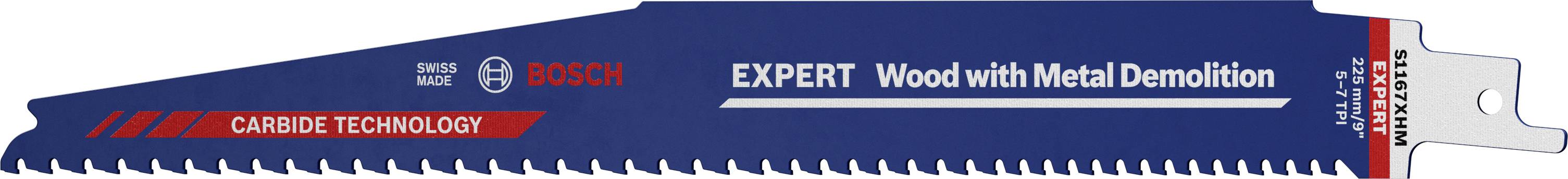 Bosch Accessories 2608900399 EXPERT « Wood with Metal Demolition » S 1167 lame de scie sabre XHM, 3 pièces Longueur lame de scie