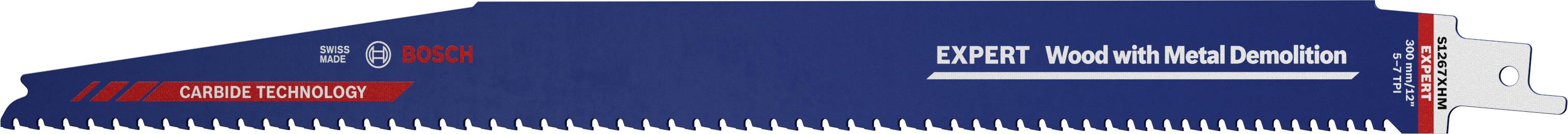 Bosch Accessories 2608900402 EXPERT « Wood with Metal Demolition » S 1267 lame de scie sabre XHM, 10 pièces Longueur lame de scie