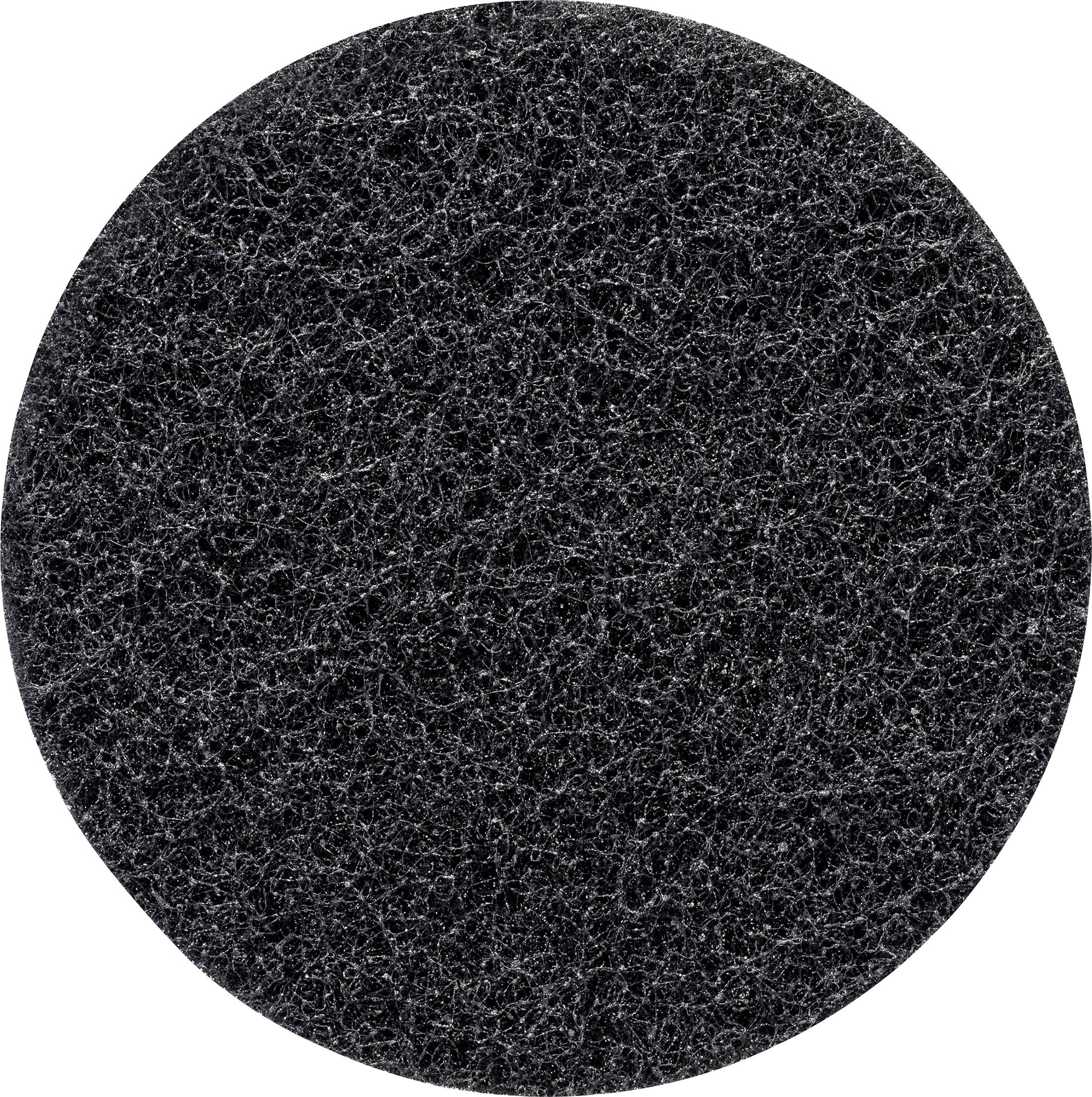 Coussin de nettoyage noir, ovale, à gros pores, pour un récurage efficace des surfaces.