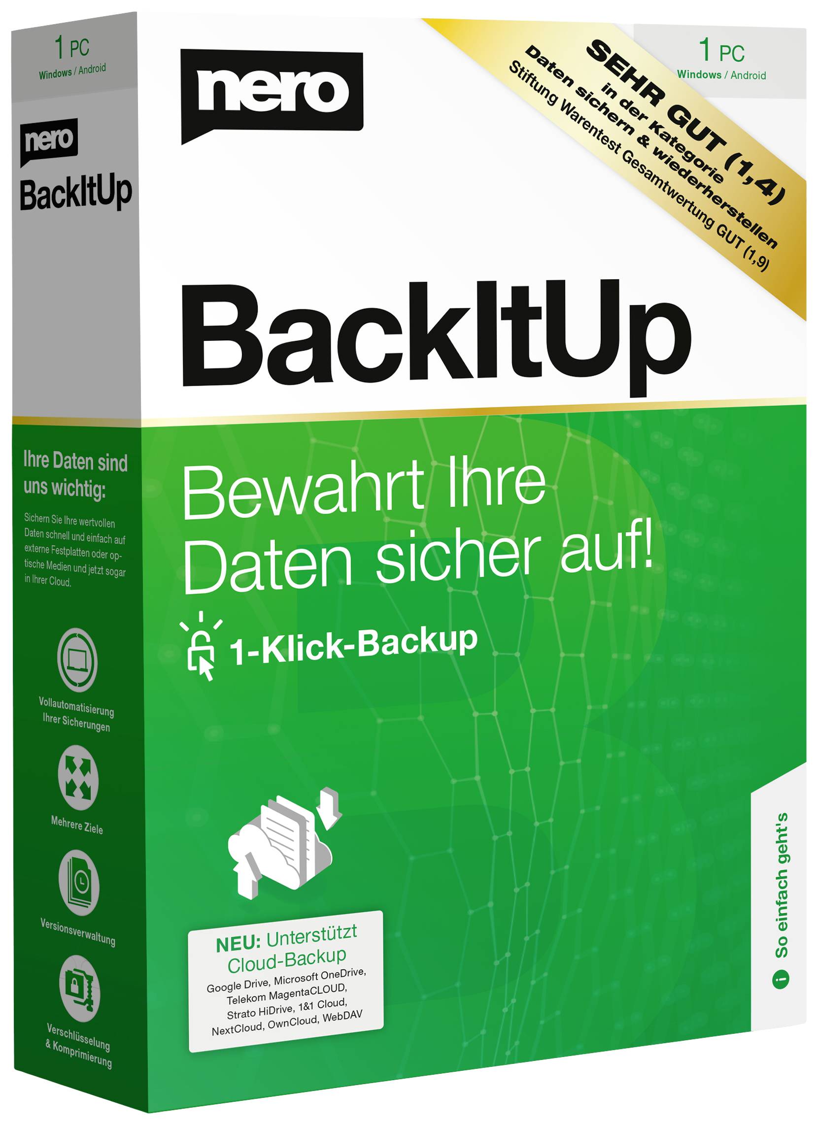 Nero BackItUp version complète, 1 licence Windows Logiciel de sauvegarde