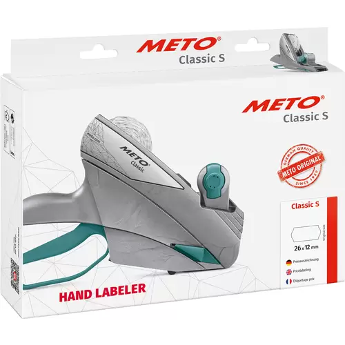 METO Etiqueteuse de prix Classic S Nombre de lignes d'impression: 1 gris METO Etiqueteuse de prix Classic S Nombre de lignes d'impression: 1 gris