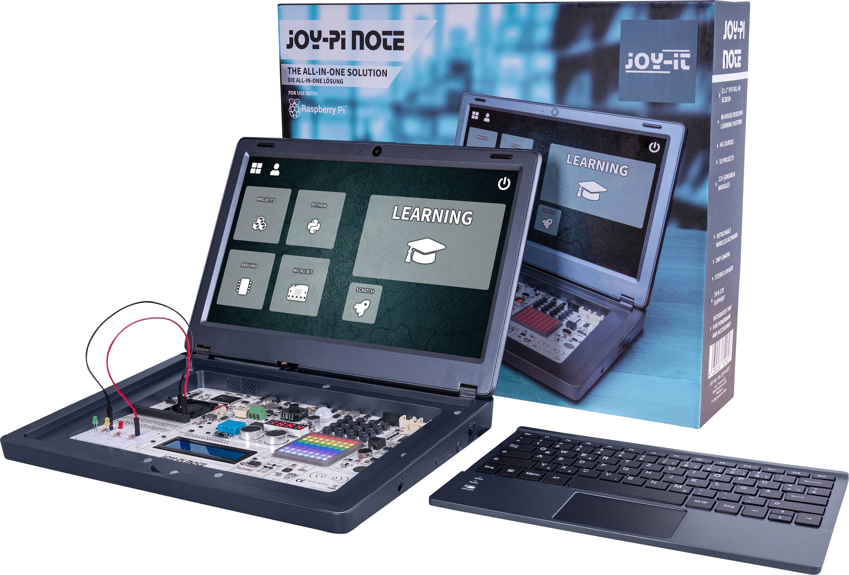 Joy-it RB-JoyPi-Note avec mallette de rangement, avec alimentation