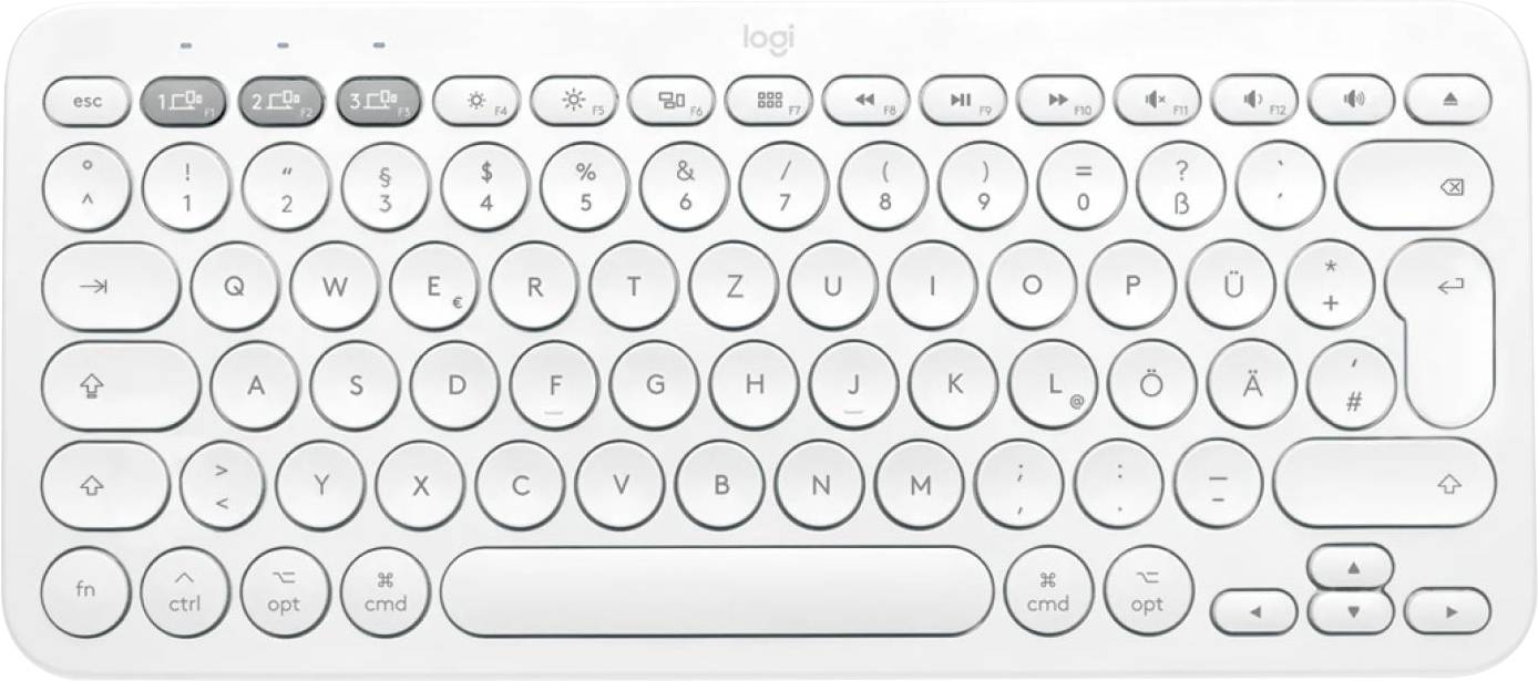Logitech K380 Multi-Device Bluetooth® Keyboard Bluetooth Clavier allemand, QWERTZ blanc