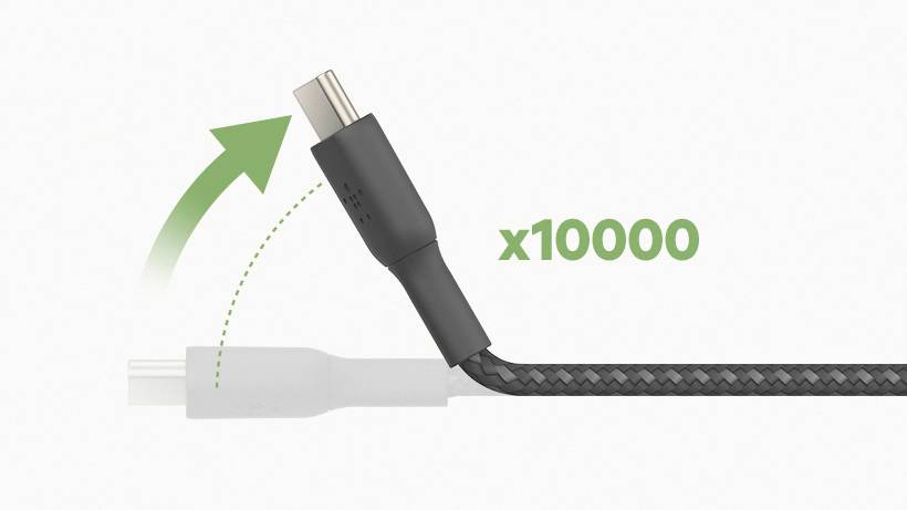 Parat Câble USB USB-C® mâle, USB-C® mâle 1.00 m noir gaine textile 990588999