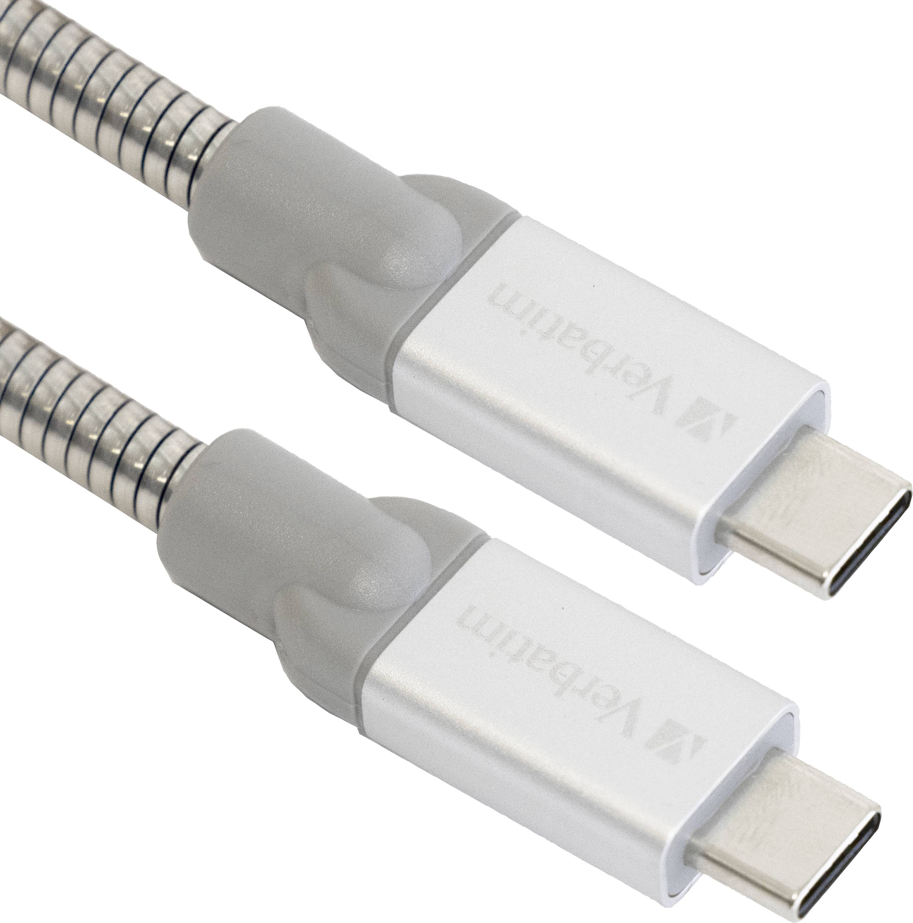 Parat Câble USB USB 3.2 Gen2 USB-C® mâle, USB-C® mâle 0.30 m argent/acier inoxydable 990589999