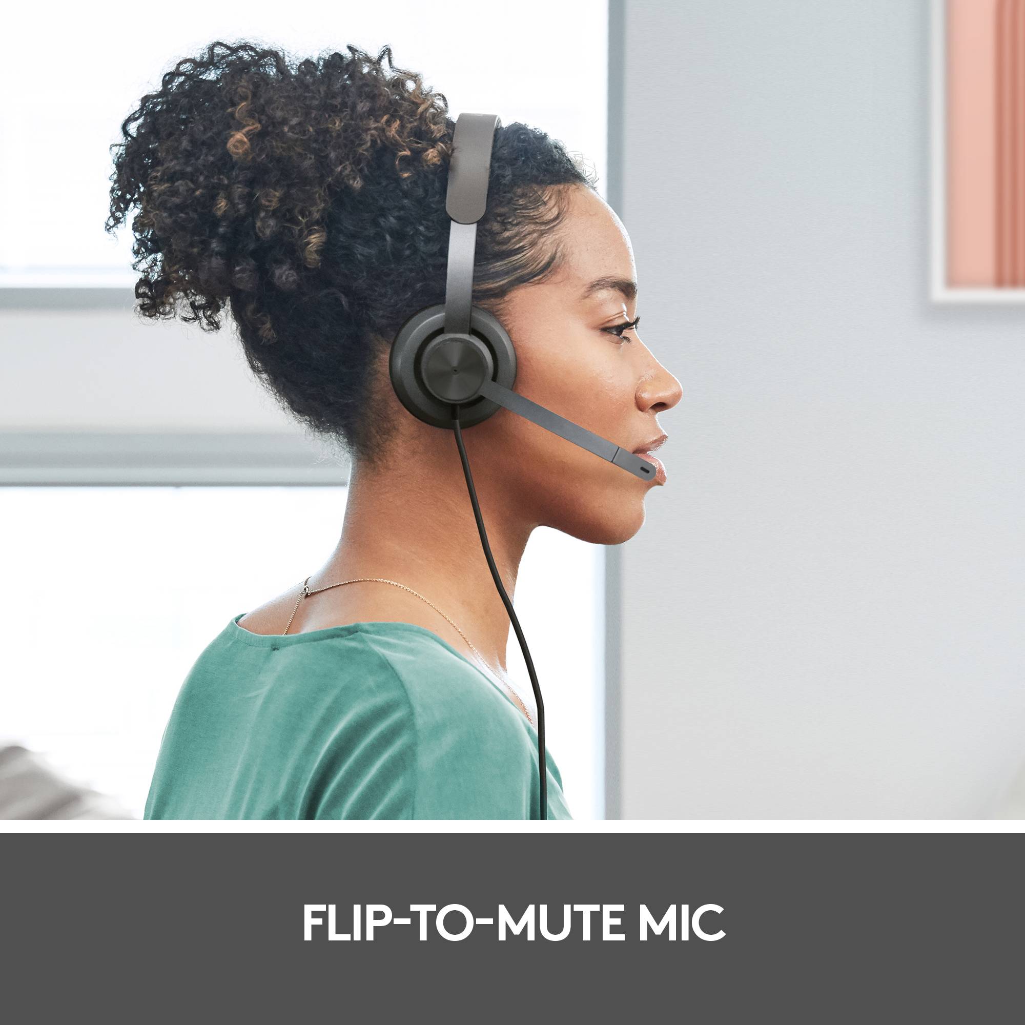 Logitech Zone 750 ordinateur Micro-casque supra-auriculaire filaire graphite Suppression du bruit du microphone volume réglable