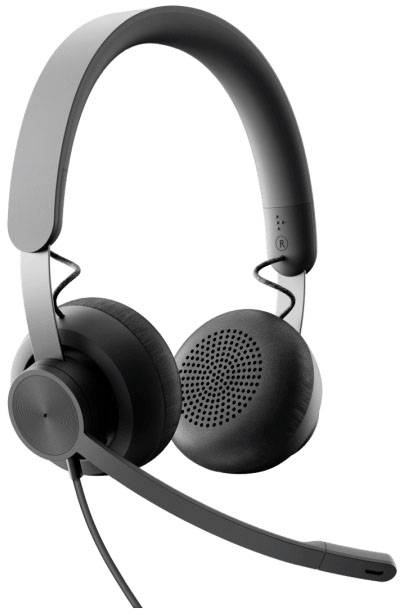 Logitech Zone 750 ordinateur Micro-casque supra-auriculaire filaire graphite Suppression du bruit du microphone volume réglable