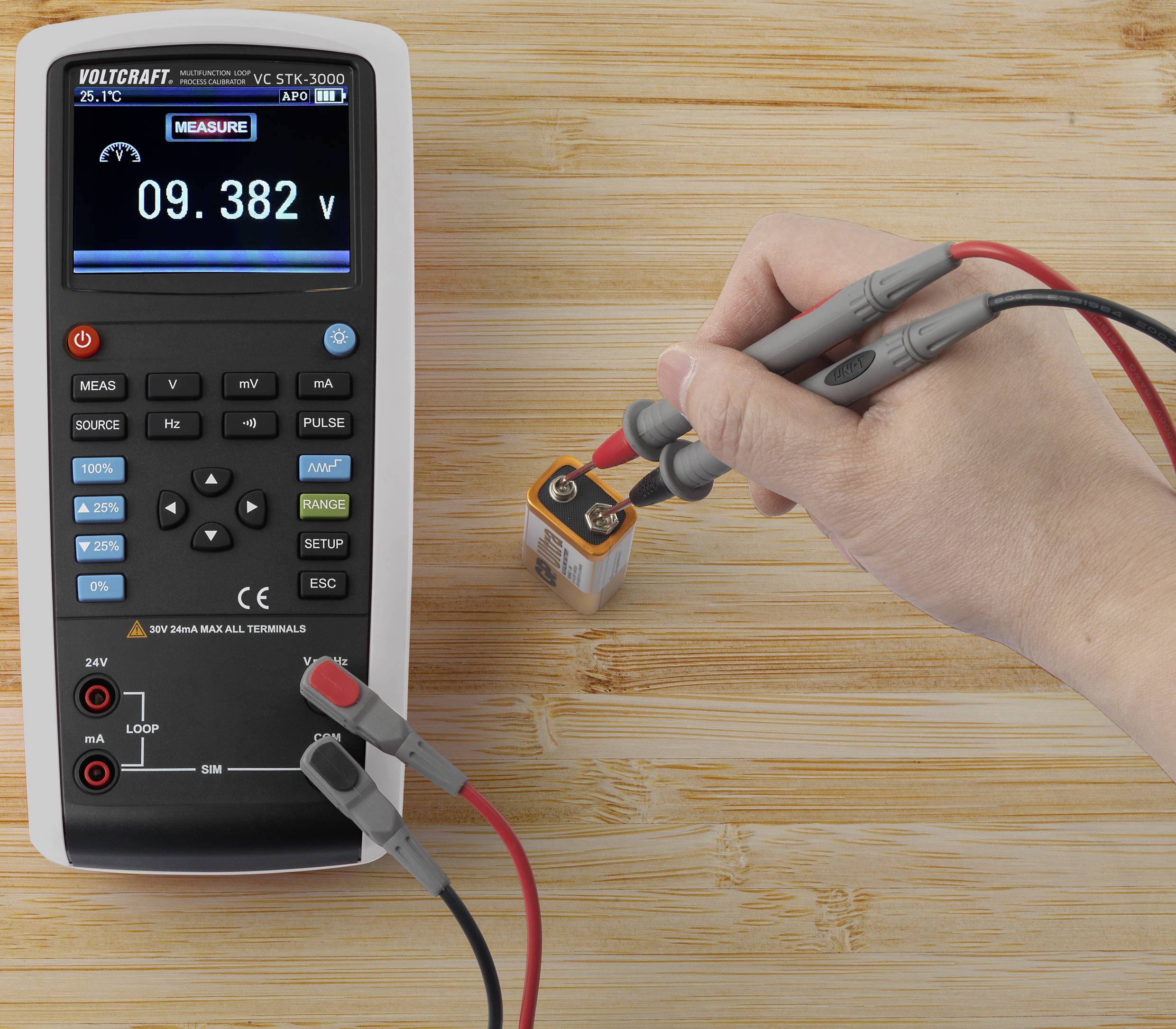 VOLTCRAFT VC STK-3000 Calibrateur boucle de courant de tension, de courant, de fréquence