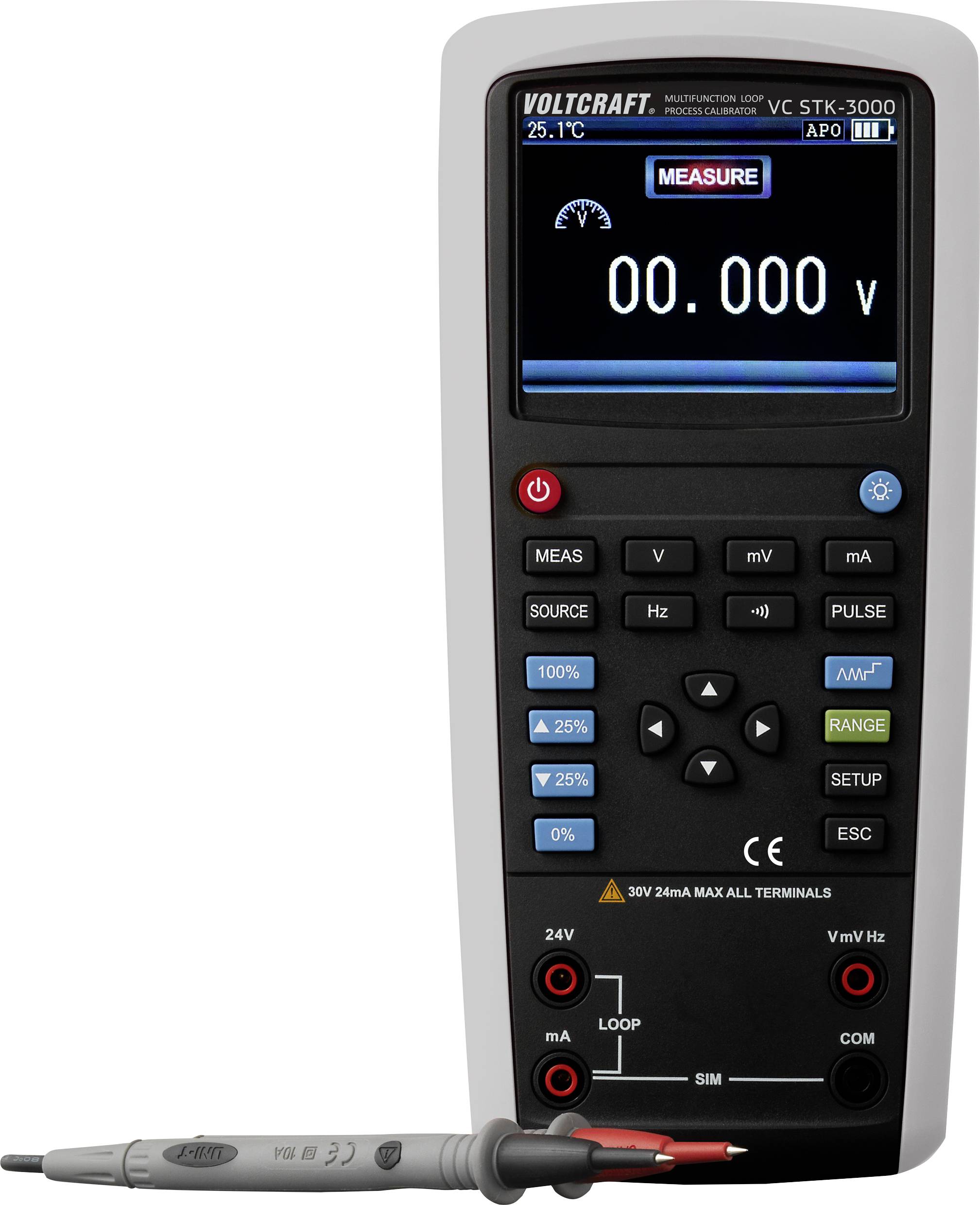 VOLTCRAFT VC STK-3000 Calibrateur boucle de courant de tension, de courant, de fréquence