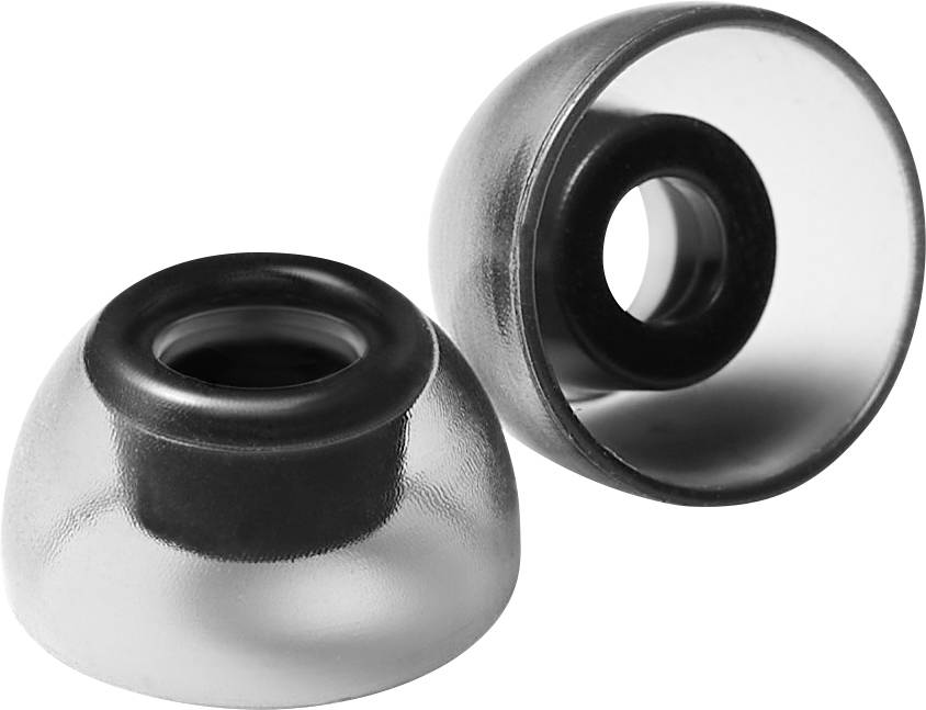 AZLA SednaEarfit Crystal TWS (SSS/SS/S) intra-auriculaire Coussinets pour casque 3 paire(s) noir, transparent