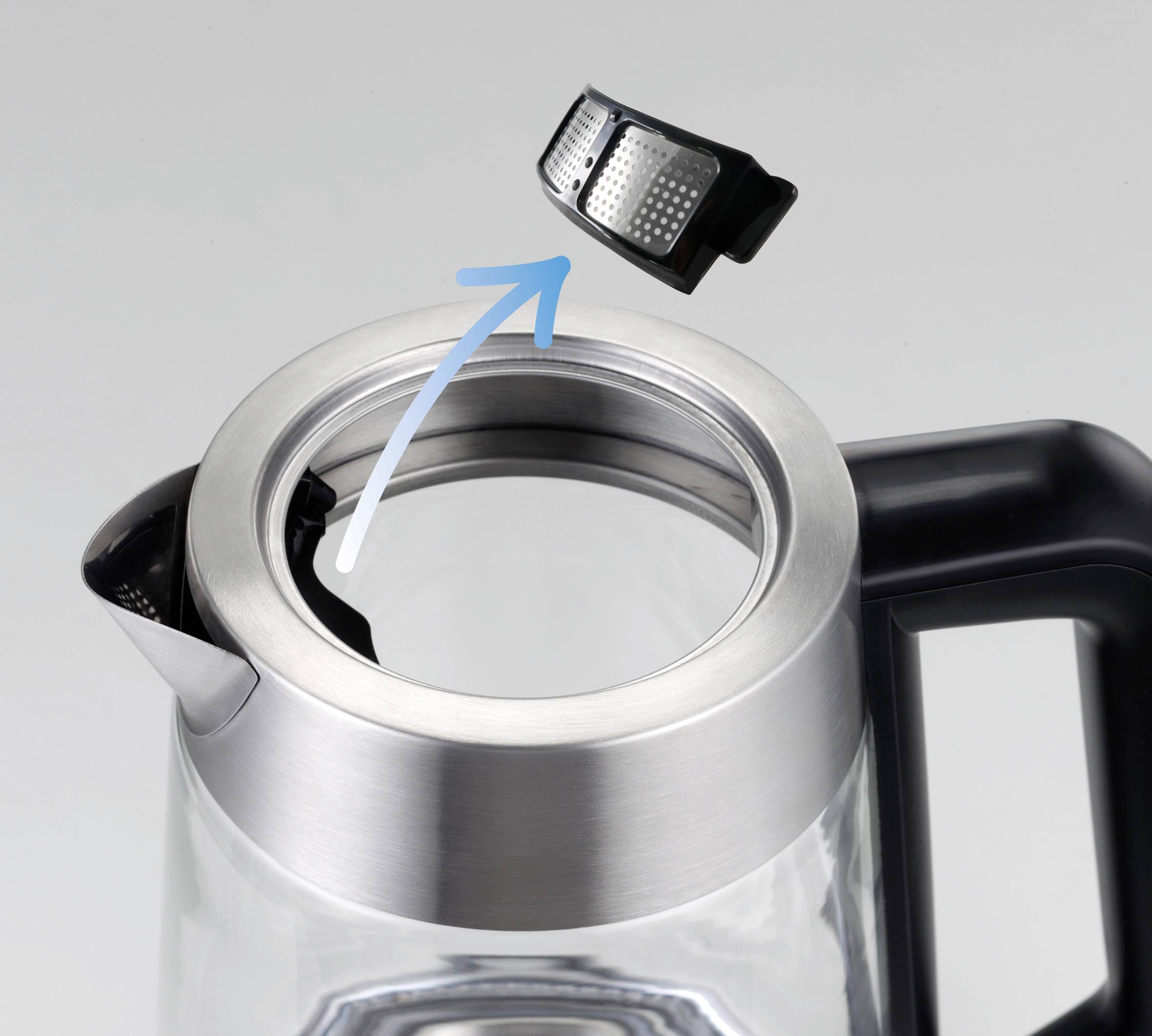 Trisa Easy Fill 2L Bouilloire acier inoxydable Contenance: 2 l