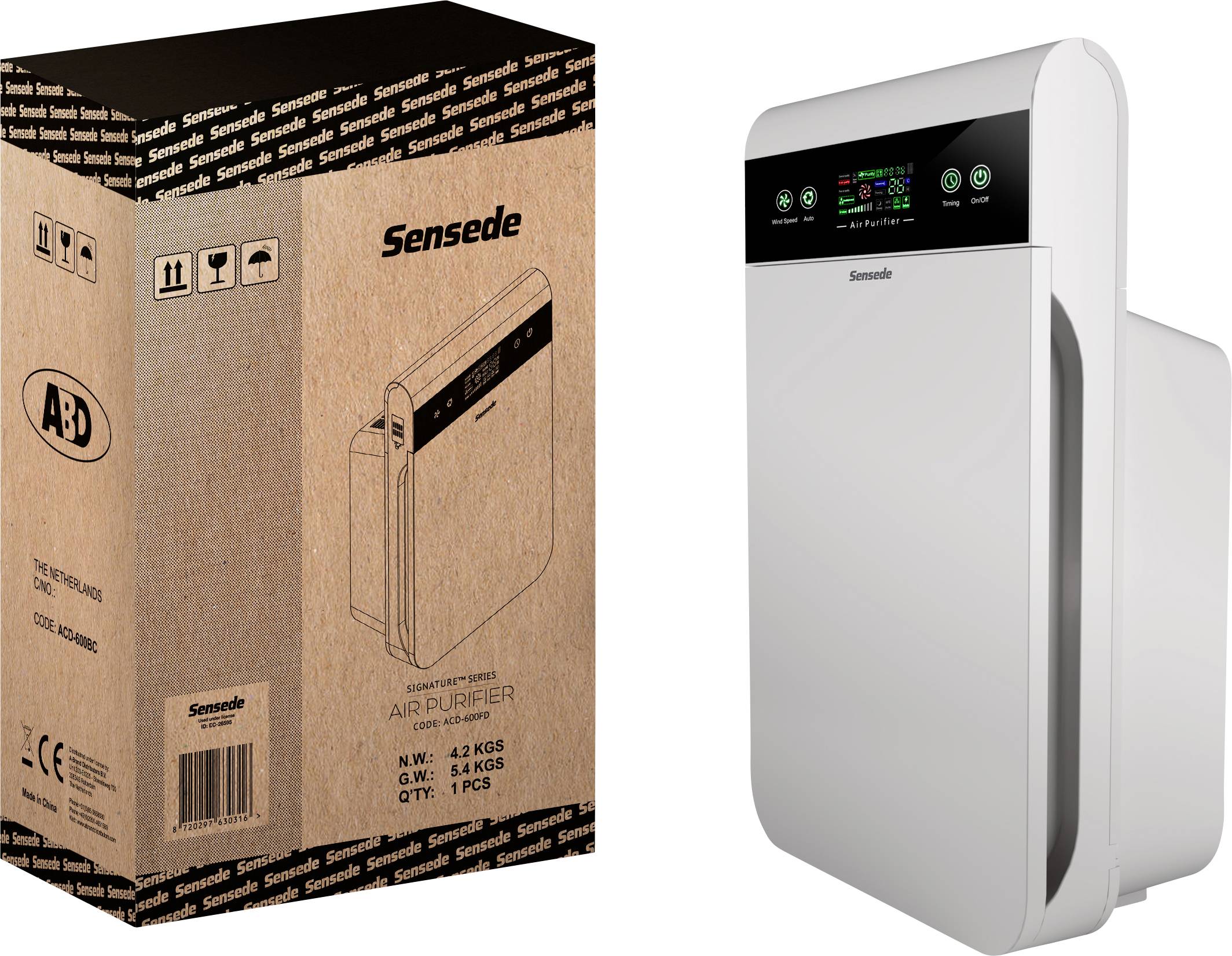 Purificateur d'air Sensede ACD-600FD blanc