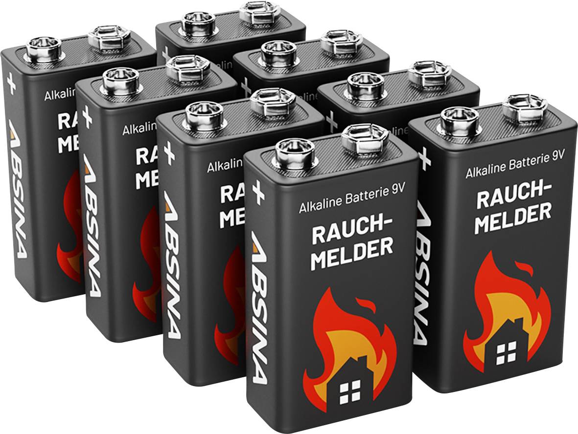 Absina 401005-8 Pile 6LR61 (9V) alcaline(s) 9 V 8 pc(s)