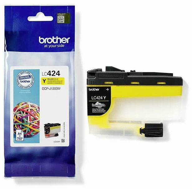 Brother Encre LC-424Y d'origine jaune LC424Y