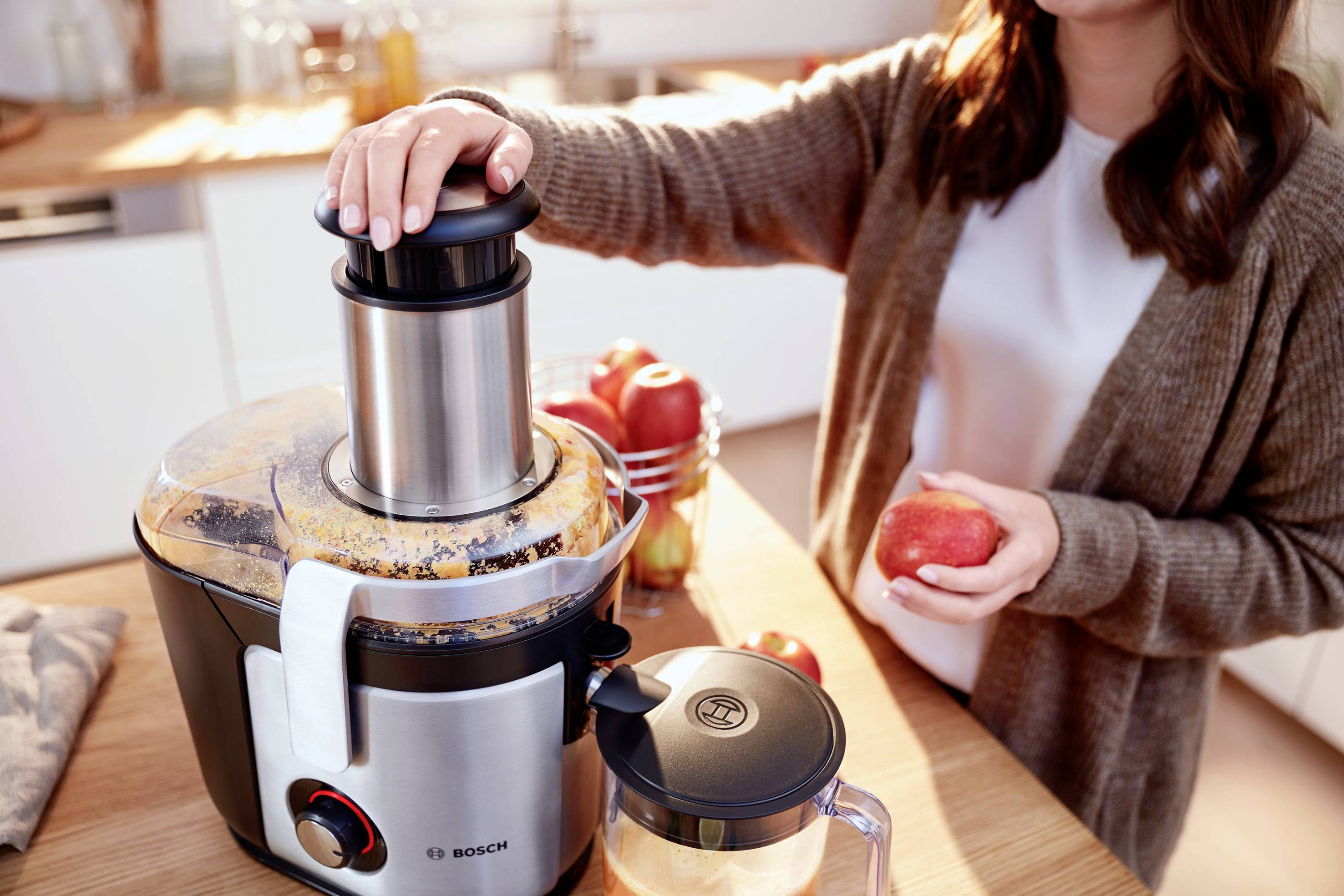 Bosch Haushalt Extracteur de jus MES4010 1200 W argent, noir