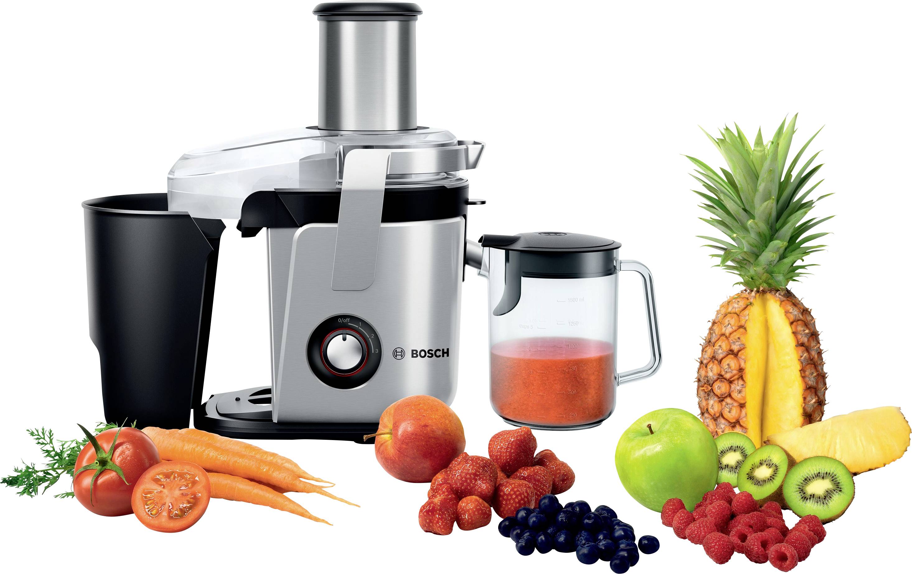 Bosch Haushalt Extracteur de jus MES4010 1200 W argent, noir