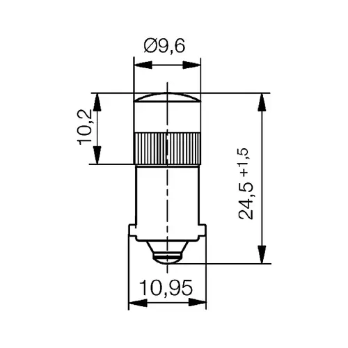 Signal Construct MWGB25649 Ampoule LED blanc BA9S 24 V DC/AC Signal Construct MWGB25649 Ampoule LED blanc BA9S 24 V DC/AC