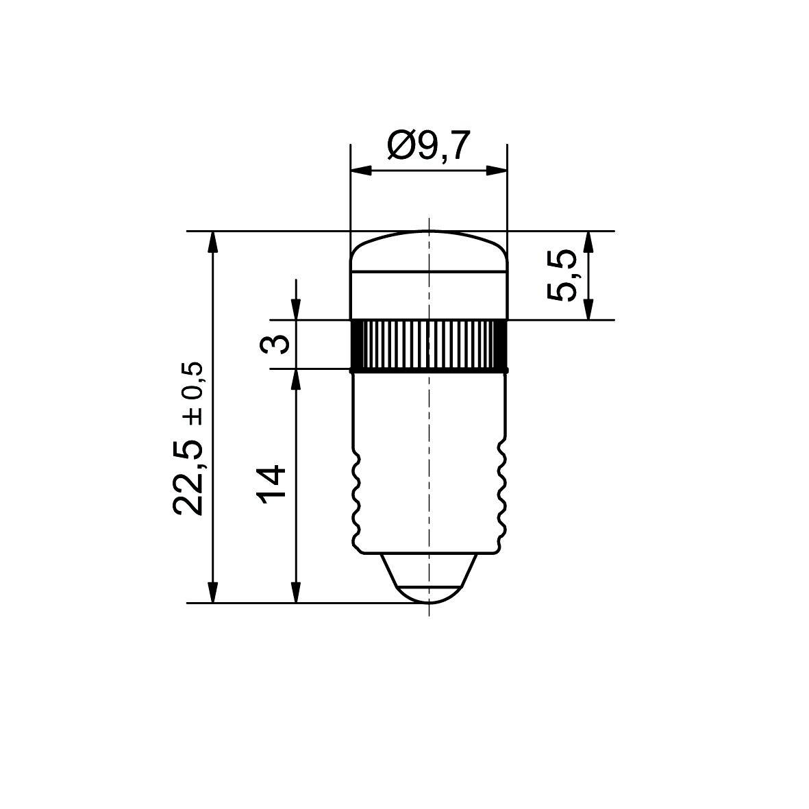 Signal Construct MWKE2214 Ampoule LED jaune E10 24 V DC/AC