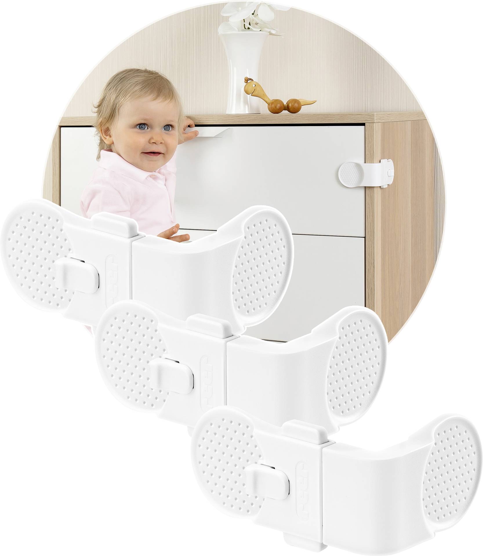 REER 71080 Système de blocage pour tiroirs blanc