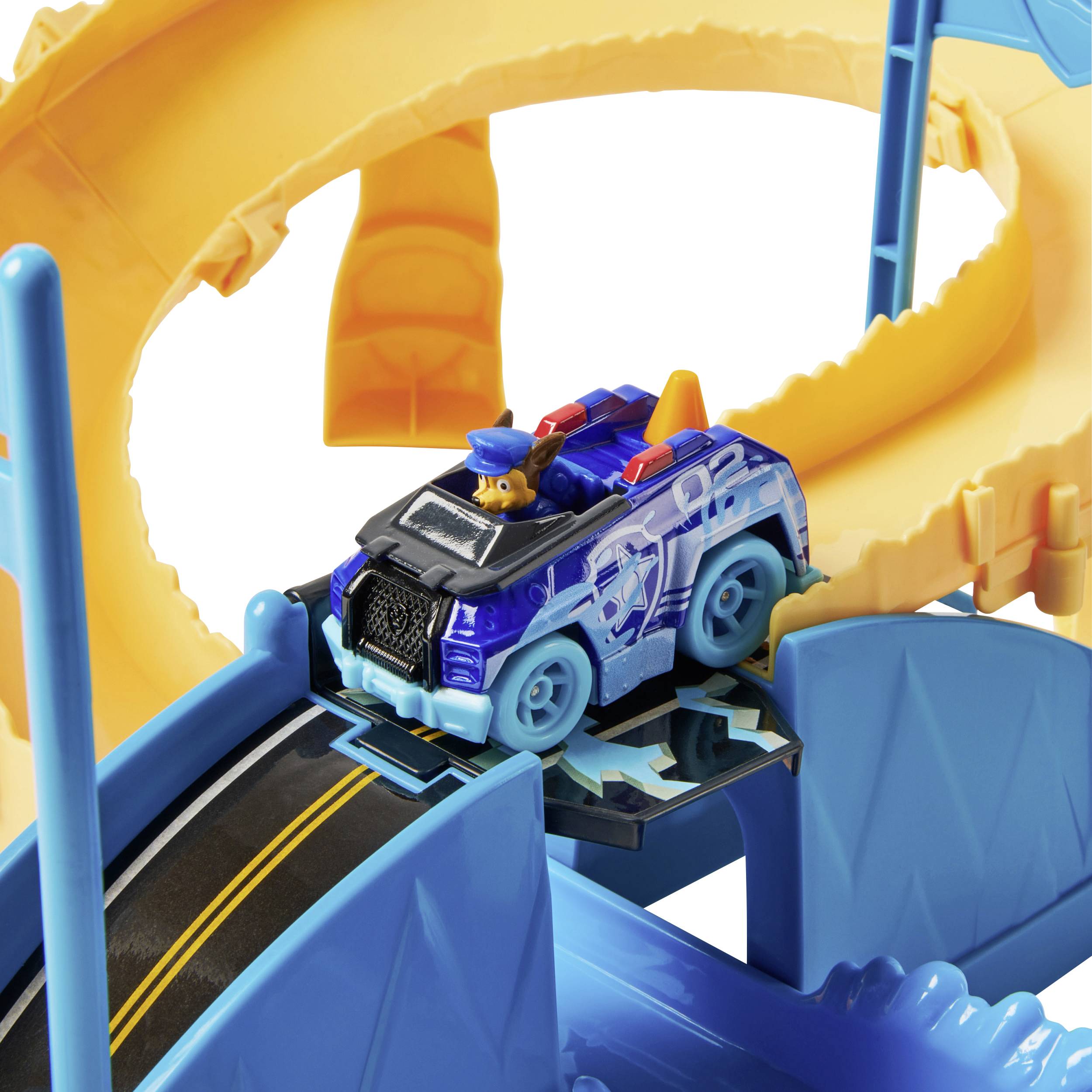 PAW Patrol True Metal Chases police Rescue SET de circuits de course avec véhicule métallique de Chase, échelle 1:55