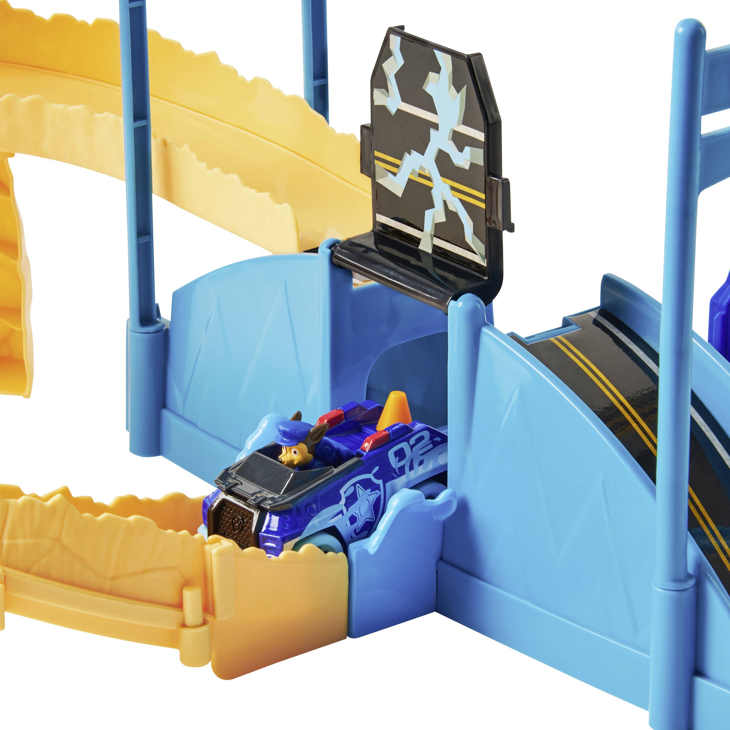 PAW Patrol True Metal Chases police Rescue SET de circuits de course avec véhicule métallique de Chase, échelle 1:55