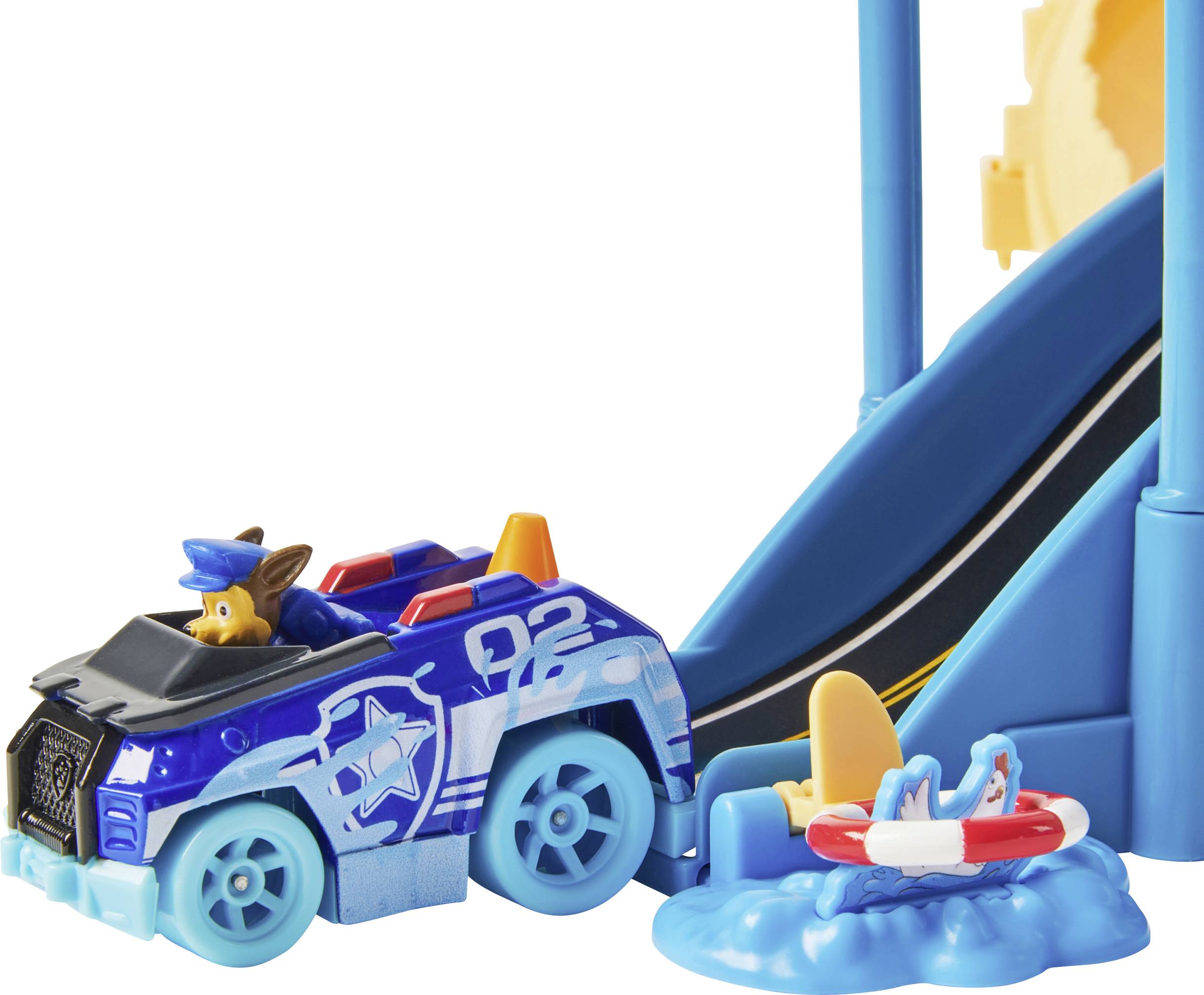 PAW Patrol True Metal Chases police Rescue SET de circuits de course avec véhicule métallique de Chase, échelle 1:55