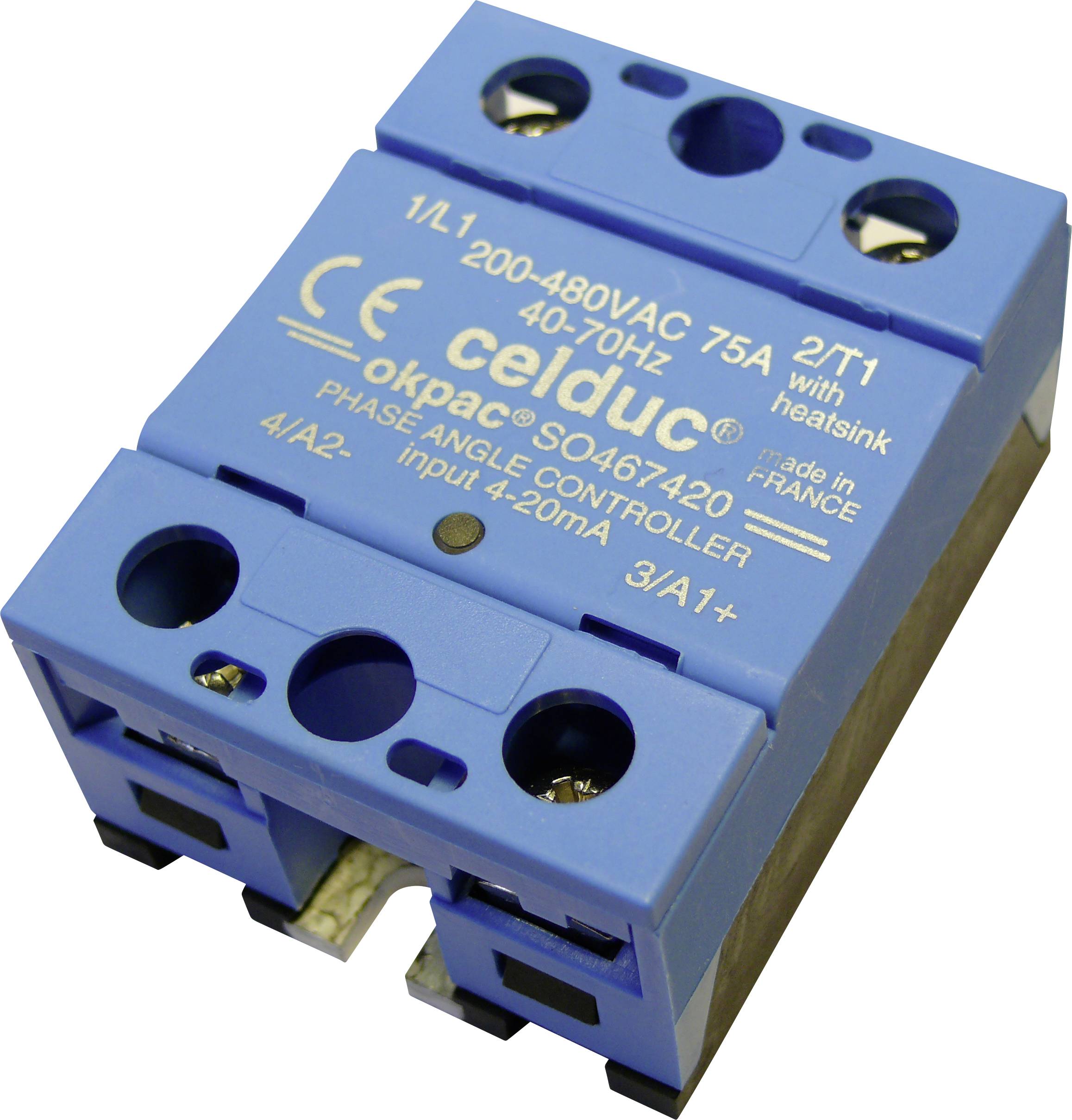 Celduc Relais à semi-conducteurs SO445420 50 A Tension de contact (max.): 280 V/AC, 280 V/DC 1 pc(s)