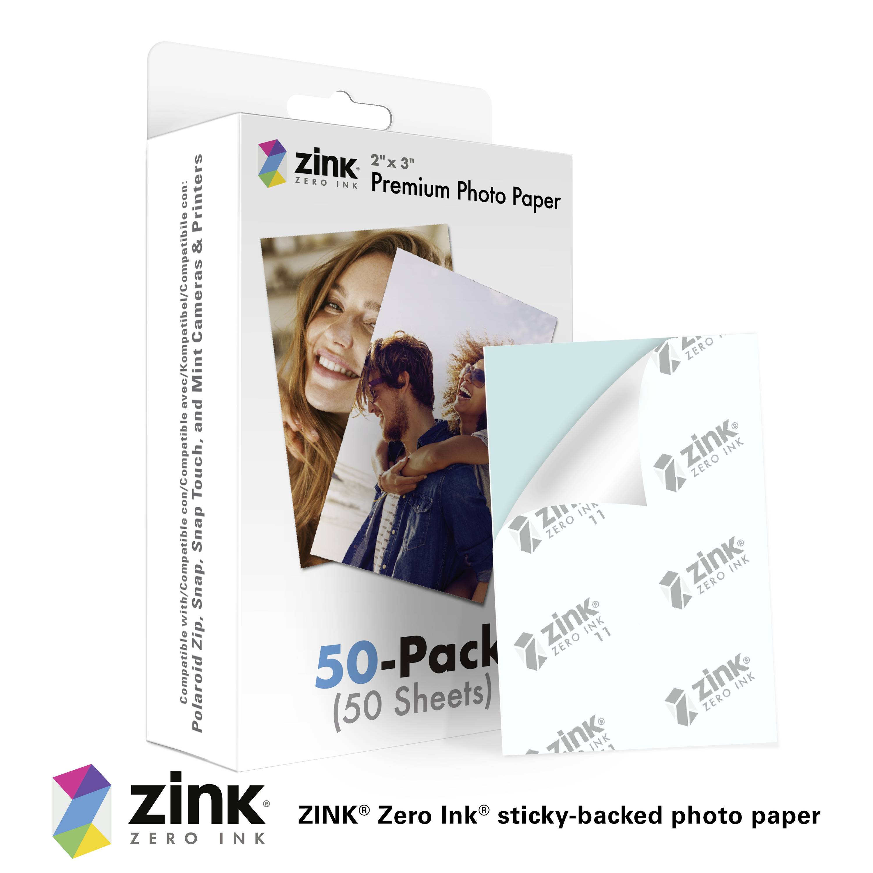 Zink ZINKPZ2X350 Papier ZINK blanc