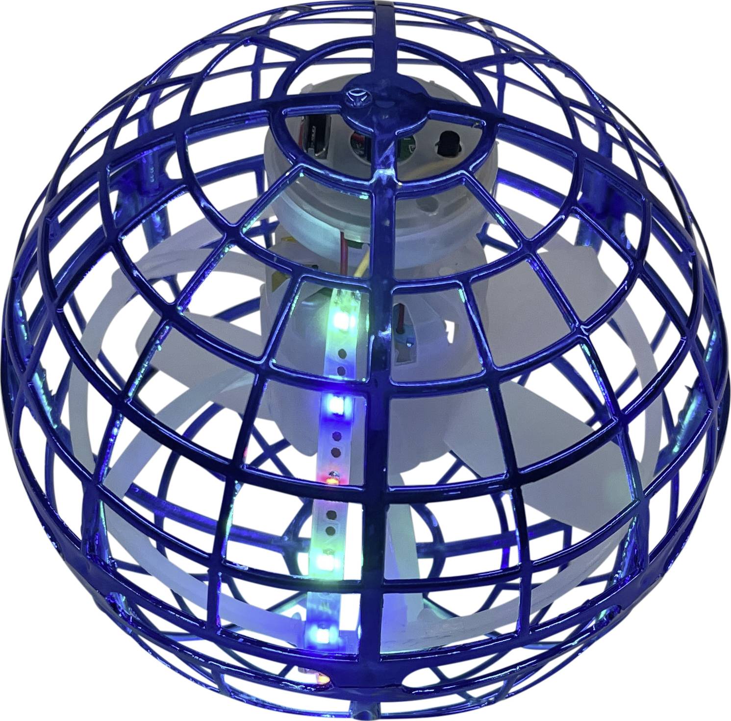 2436327 Avion vol libre LED Flying Ball bleue