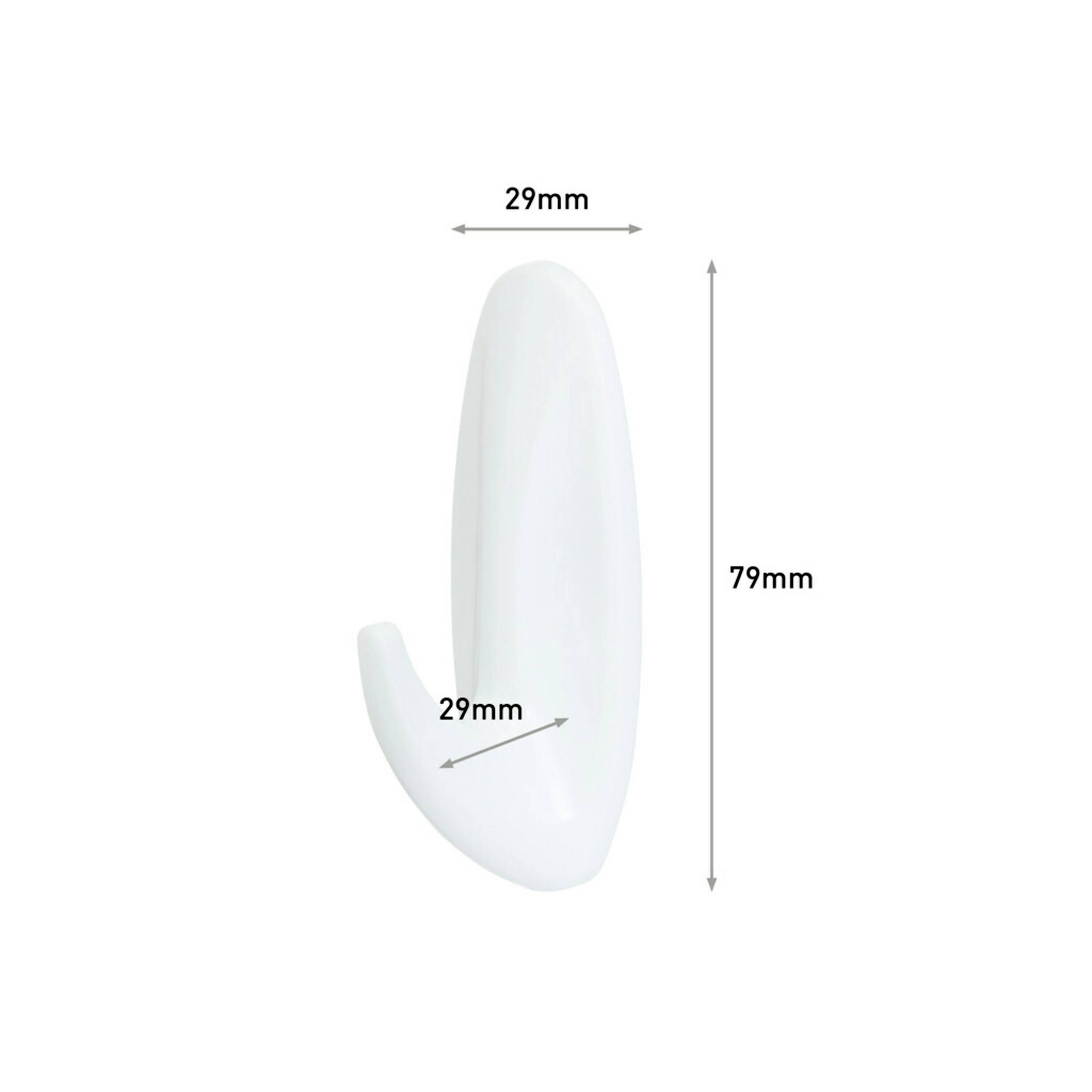3M Crochet de conception Medium Command.Bad (L x l x H) 79 x 29 x 29 mm blanc Contenu: 2 pc(s)