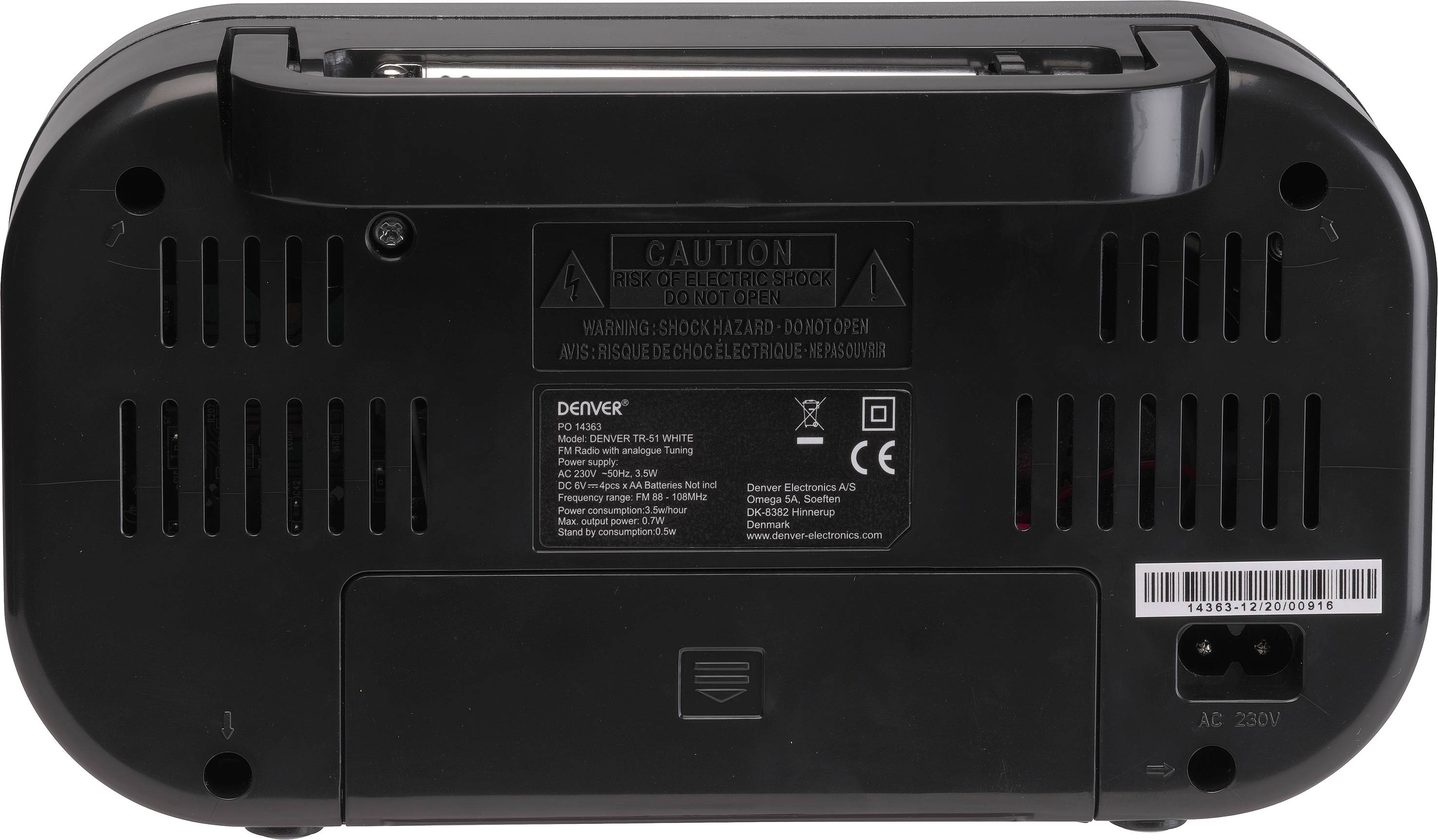 Denver TR-51 Radio de cuisine FM blanc