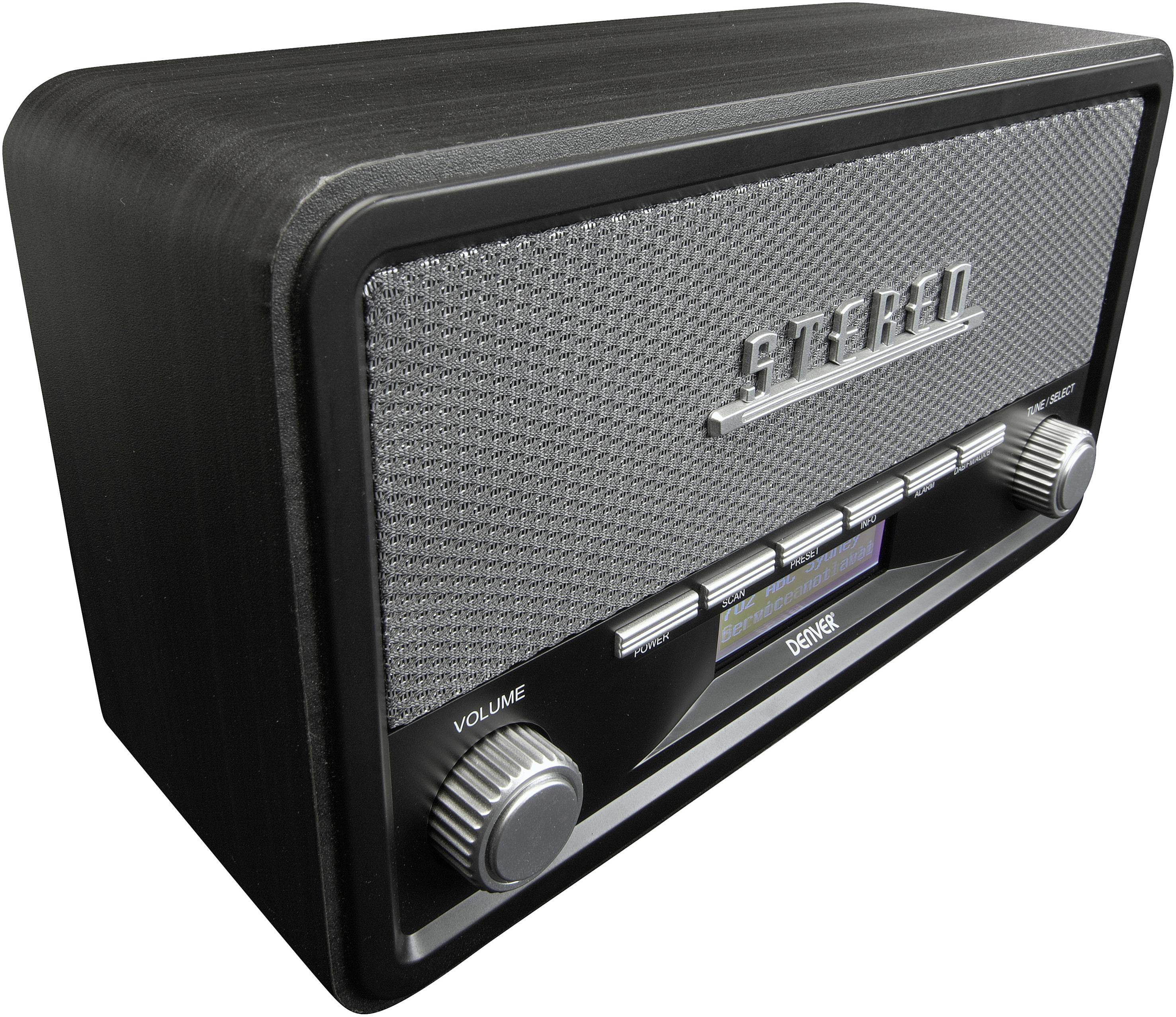 Denver DAB-18 Radio de cuisine FM, DAB+ Bluetooth fonction réveil gris foncé