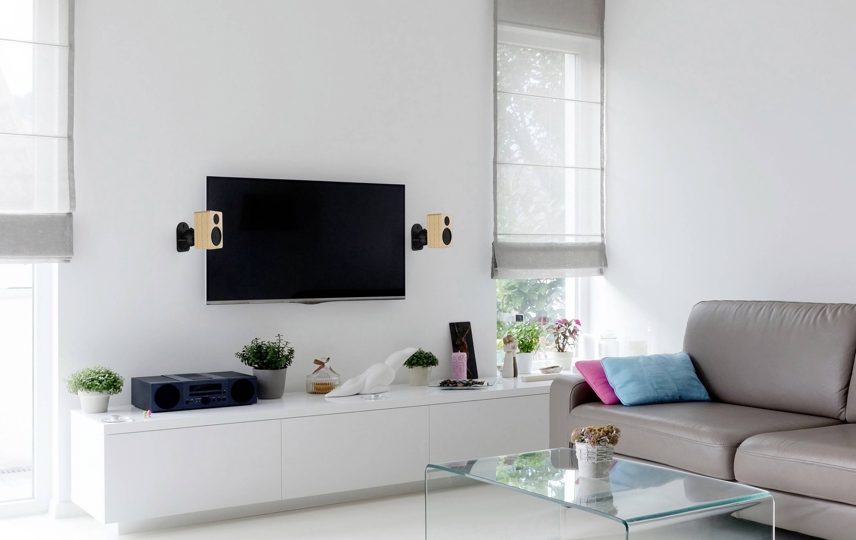 Reflecta Sono Support mural pour haut-parleur Distance entre les murs (max.): 6 cm noir 1 pc(s)