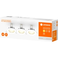 LEDVANCE SET X3 RECESS DOWNLIGHT GU10 Spot LED encastrable pour salle de bains GU10 4.5 W IP20 blanc LEDVANCE SET X3 RECESS DOWNLIGHT GU10 Spot LED encastrable pour salle de bains GU10 4.5 W IP20 blanc