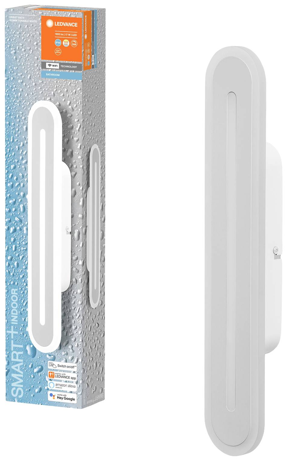 LEDVANCE BATHROOM DECORATIVE CEILING AND WALL WITH WIFI TECHNOLOGY 4058075574236 Applique LED pour salle de bain CEE 2021: F