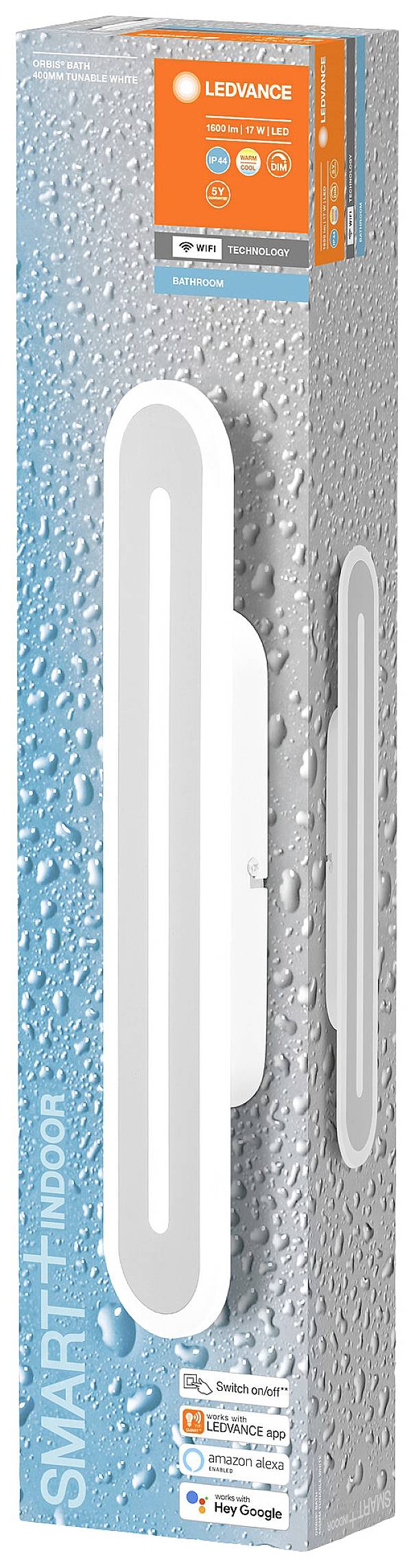 LEDVANCE BATHROOM DECORATIVE CEILING AND WALL WITH WIFI TECHNOLOGY 4058075574236 Applique LED pour salle de bain CEE 2021: F