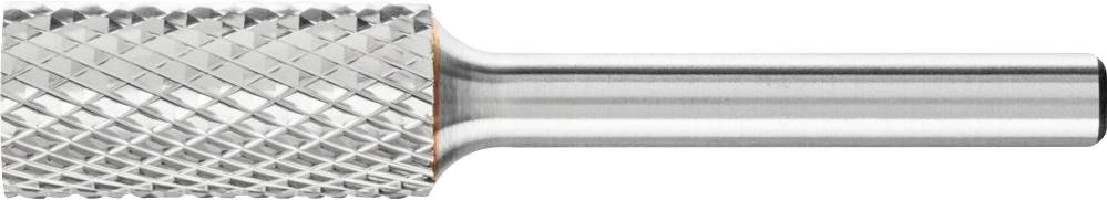 Fraise en métal à surface striée et tige cylindrique, adaptée pour l'usinage précis des matériaux.