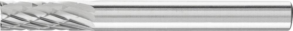 Fraise à dentures hélicoïdales et base cylindrique lisse, adaptée pour l'usinage de précision des métaux.