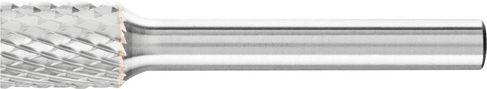 Un fraiseur cylindrique en métal à surface cannelée, utilisé pour couper ou meuler des matériaux avec précision.