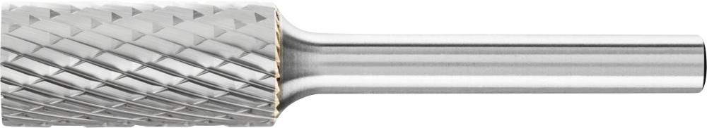 Fraise en métal à tige cylindrique et tête de coupe losangique, adaptée pour l'usinage des métaux.
