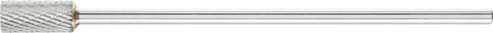 Un fraiseur cylindrique métallique à pointe cannelée, probablement utilisé comme outil dans l'industrie ou l'artisanat.