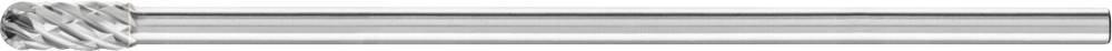 Foret de précision en métal, de forme cylindrique, avec des cannelures hélicoïdales à l'extrémité, principalement utilisé pour des travaux de fraisage précis.