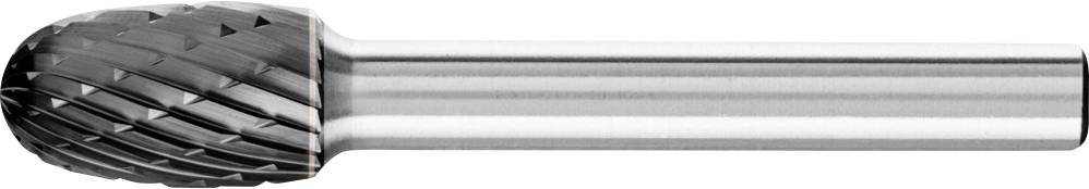 Une fraise cylindrique à tête sphérique et dents de coupe hélicoïdales, principalement utilisée pour l'usinage des métaux.