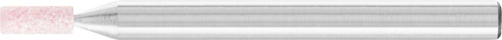Un crayon taillé avec une mine grise et une gomme rose, isolé sur un fond blanc.