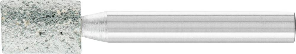 Crayon abrasif avec tête de meulage cylindrique en matériau gris et tige métallique, utilisé pour le meulage ou le polissage de surfaces.
