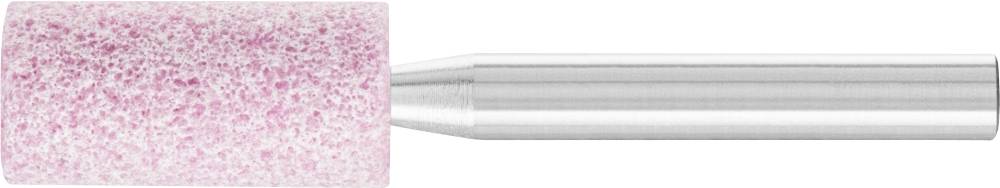 Embout de meulage rotatif, cylindrique, avec tige en argent, utilisé pour des travaux de meulage précis en atelier ou pour l'artisanat.