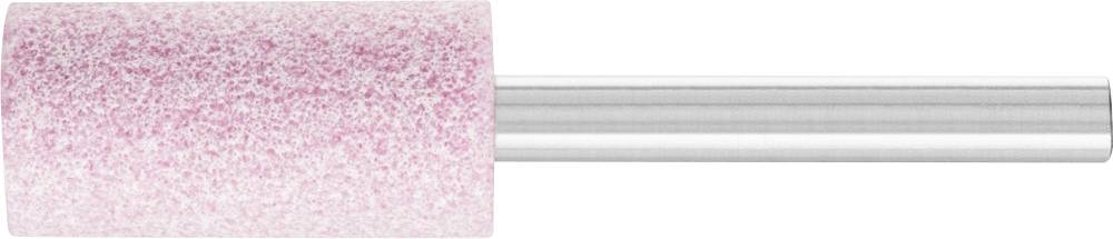 Embout de ponçage cylindrique rose avec tige métallique, couramment utilisé pour les soins des ongles ou les travaux de précision en artisanat et loisirs créatifs.