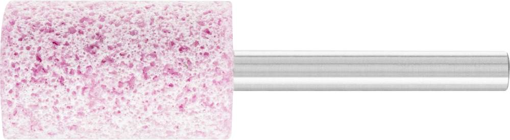 Un embout de polissage rose de forme cylindrique avec une tige métallique, typique des outils de manucure ou de pédicure.