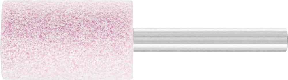 Un embout en rose avec tige métallique, utilisé pour les soins des ongles et le lissage des surfaces.